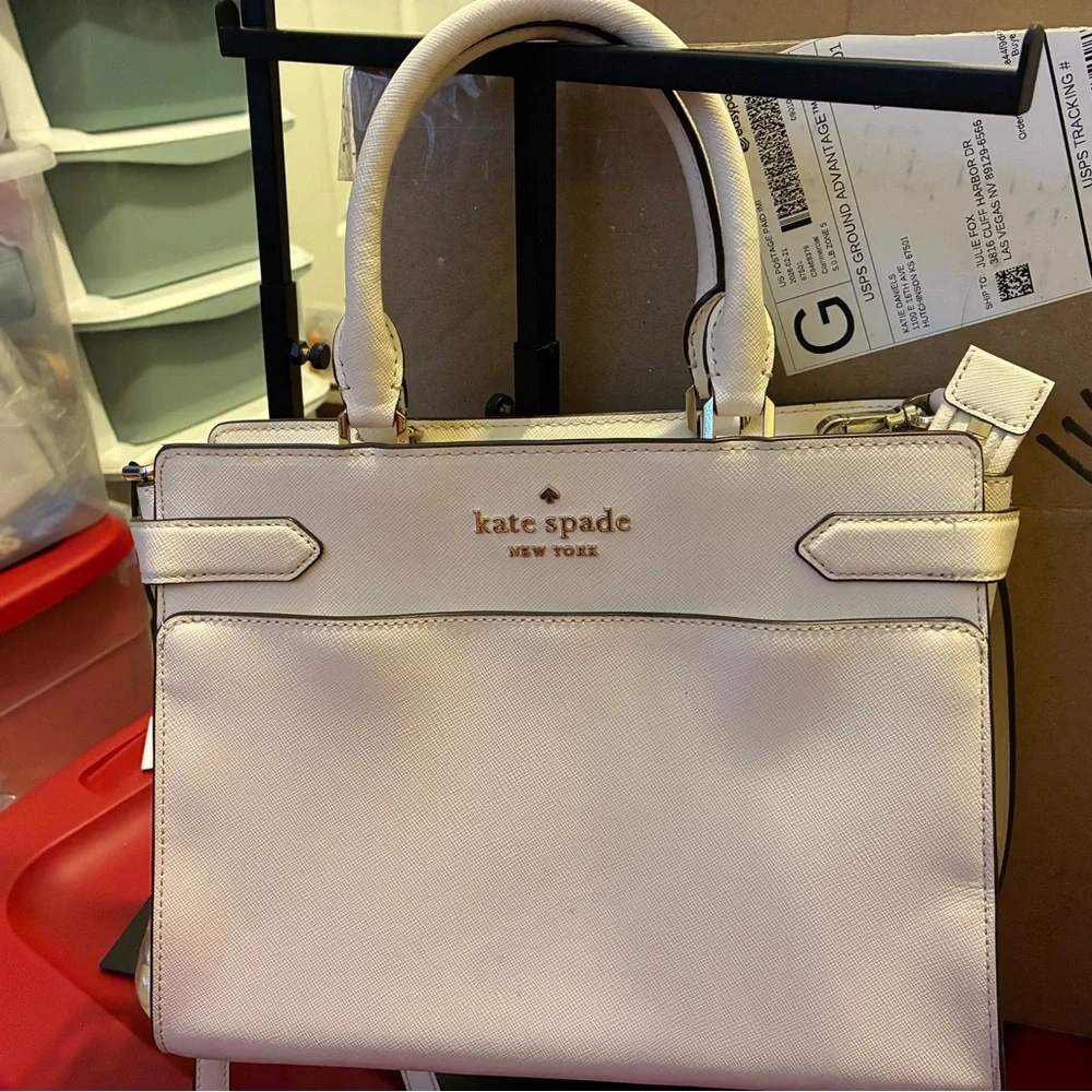 kate spade Staci Medium Cream Satchel